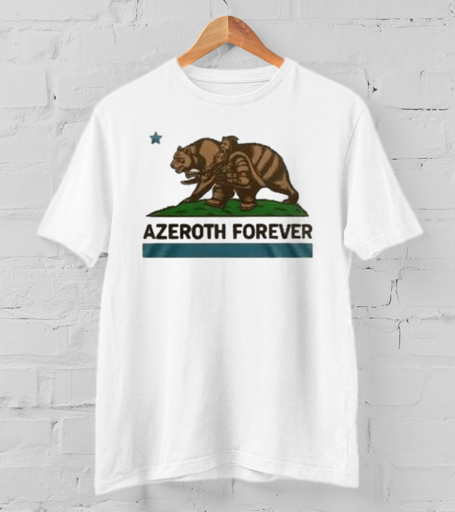 World Of Warcraft Azeroth Forever 2026 Special New California Republic Bear Warrior T-Shirt