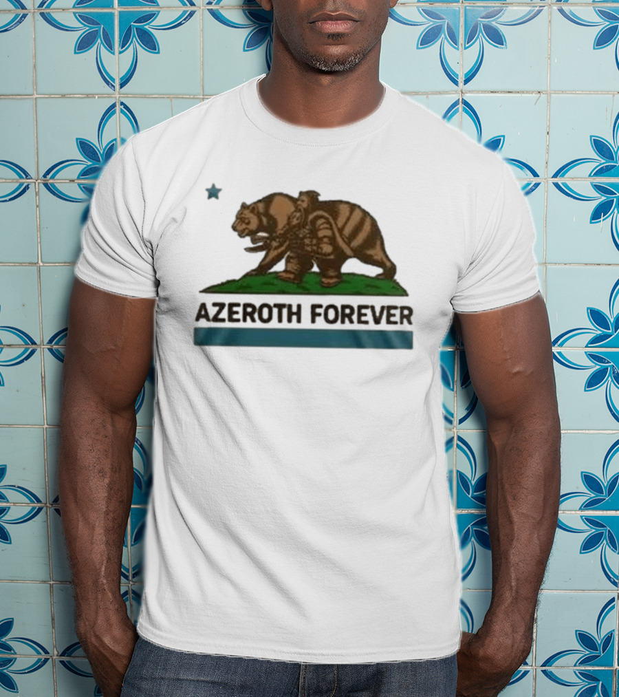 World Of Warcraft Azeroth Forever 2026 Special New California Republic Bear Warrior T-Shirt