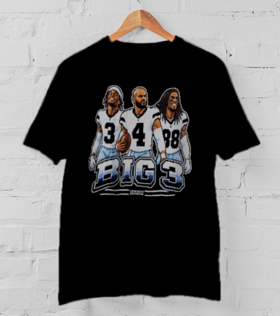 Dallas Cowboys Big 3 3 4 88 Cowboys Report T-Shirt