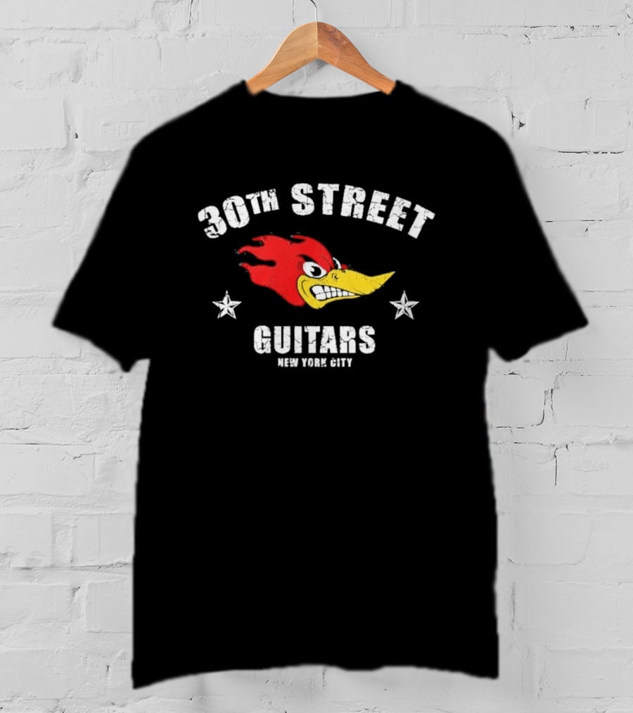 30th Street Guitars Bird New York City Stars T-Shirt