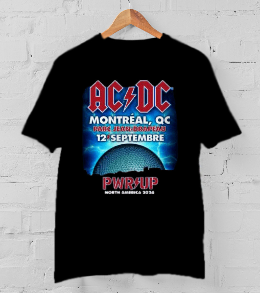 ACDC Montreal QC Parc Jean Drapeau 12 Septembre Pwr Up Tour T-Shirt