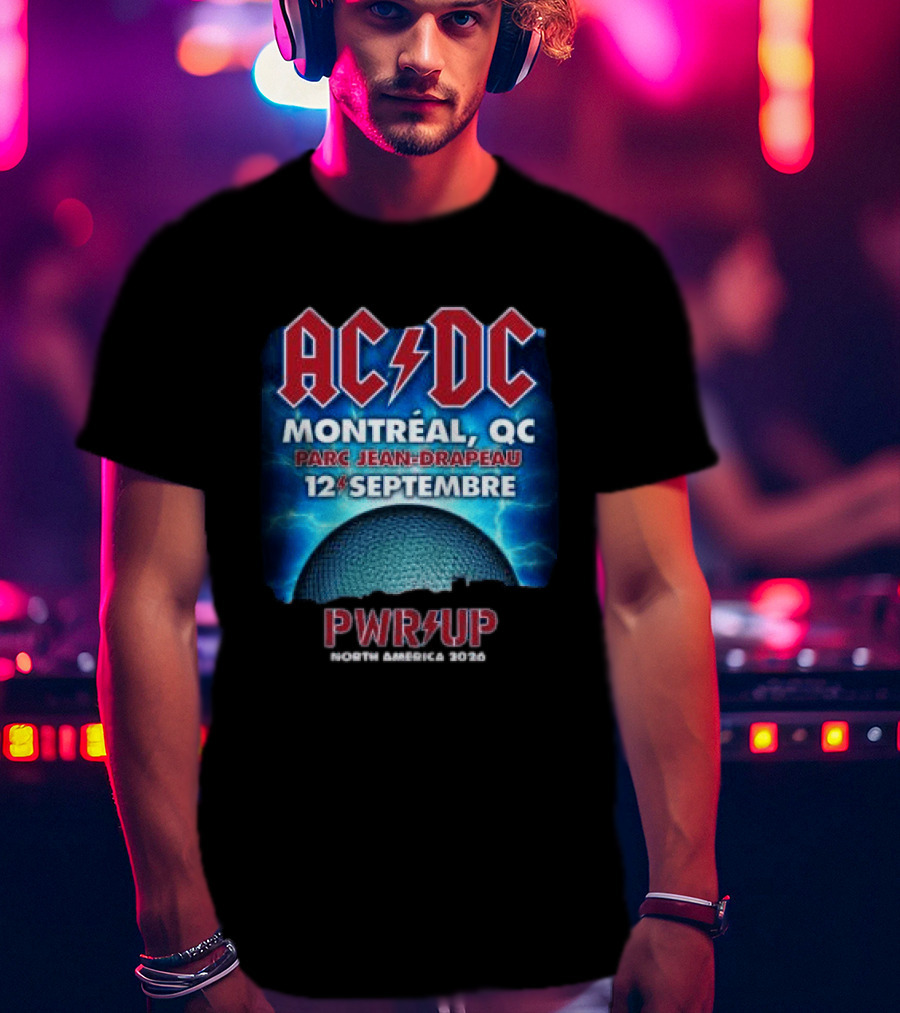 ACDC Montreal QC Parc Jean Drapeau 12 Septembre Pwr Up Tour T-Shirt