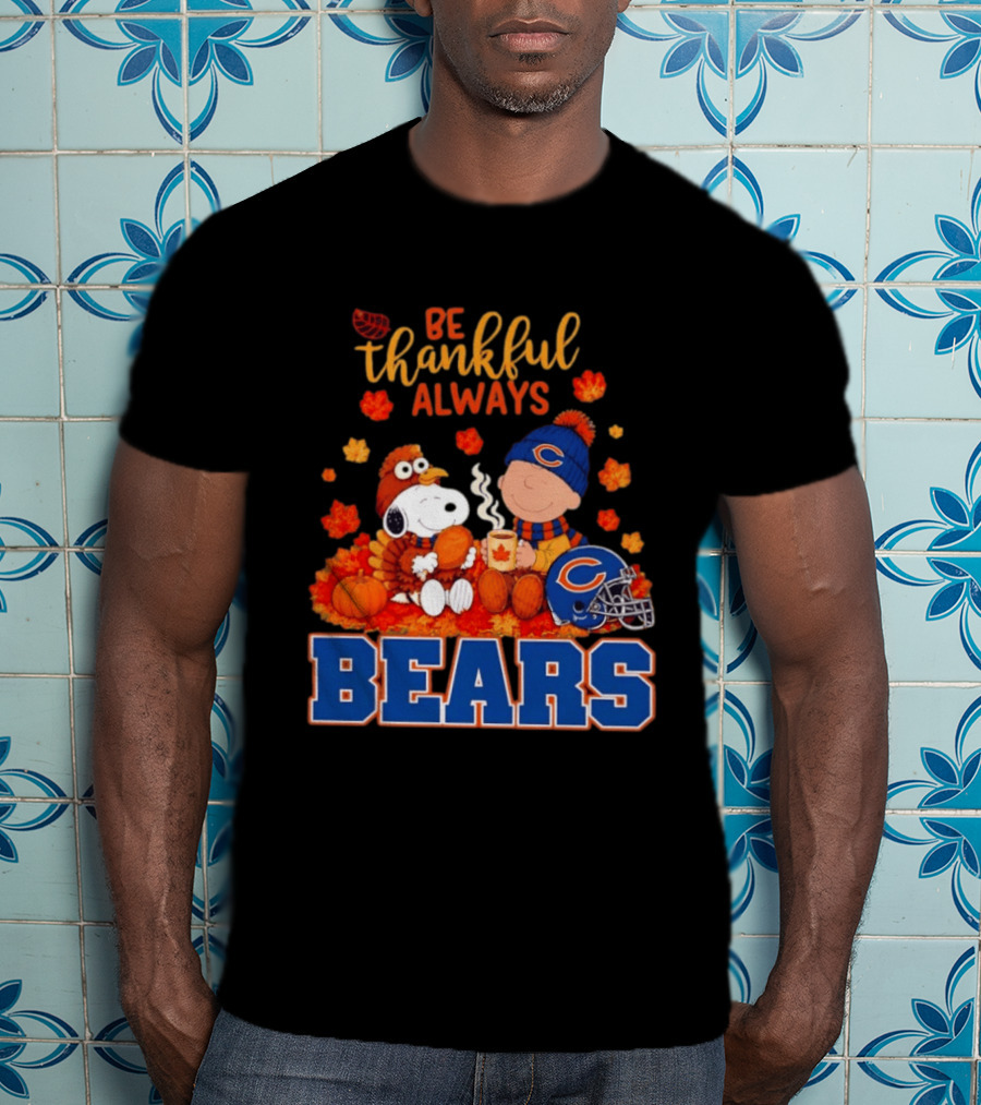 Be Thankful Always Snoopy And Charlie Brown Bears T-Shirt