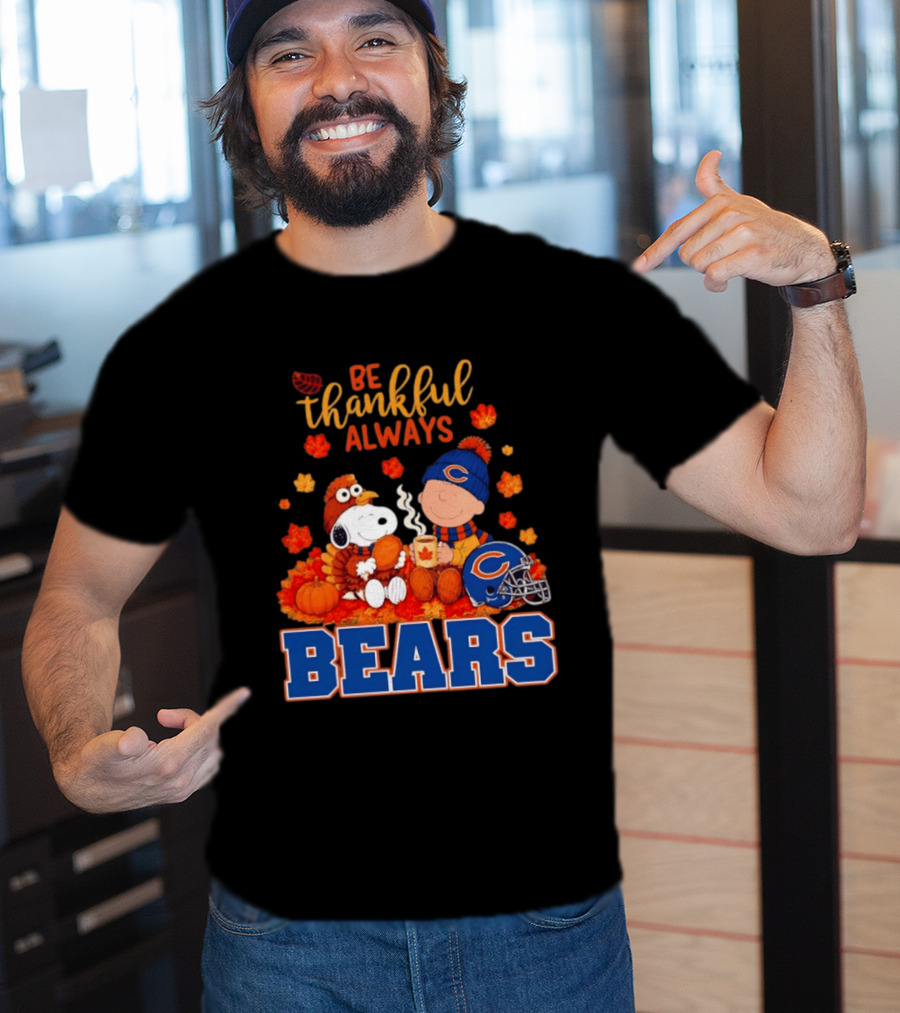 Be Thankful Always Snoopy And Charlie Brown Bears T-Shirt