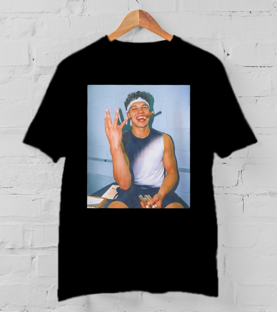 Ben Shelton Smoking Cigar Hand Gesture Victory Celebration T-Shirt