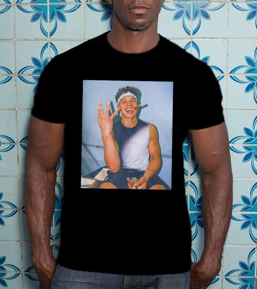 Ben Shelton Smoking Cigar Hand Gesture Victory Celebration T-Shirt