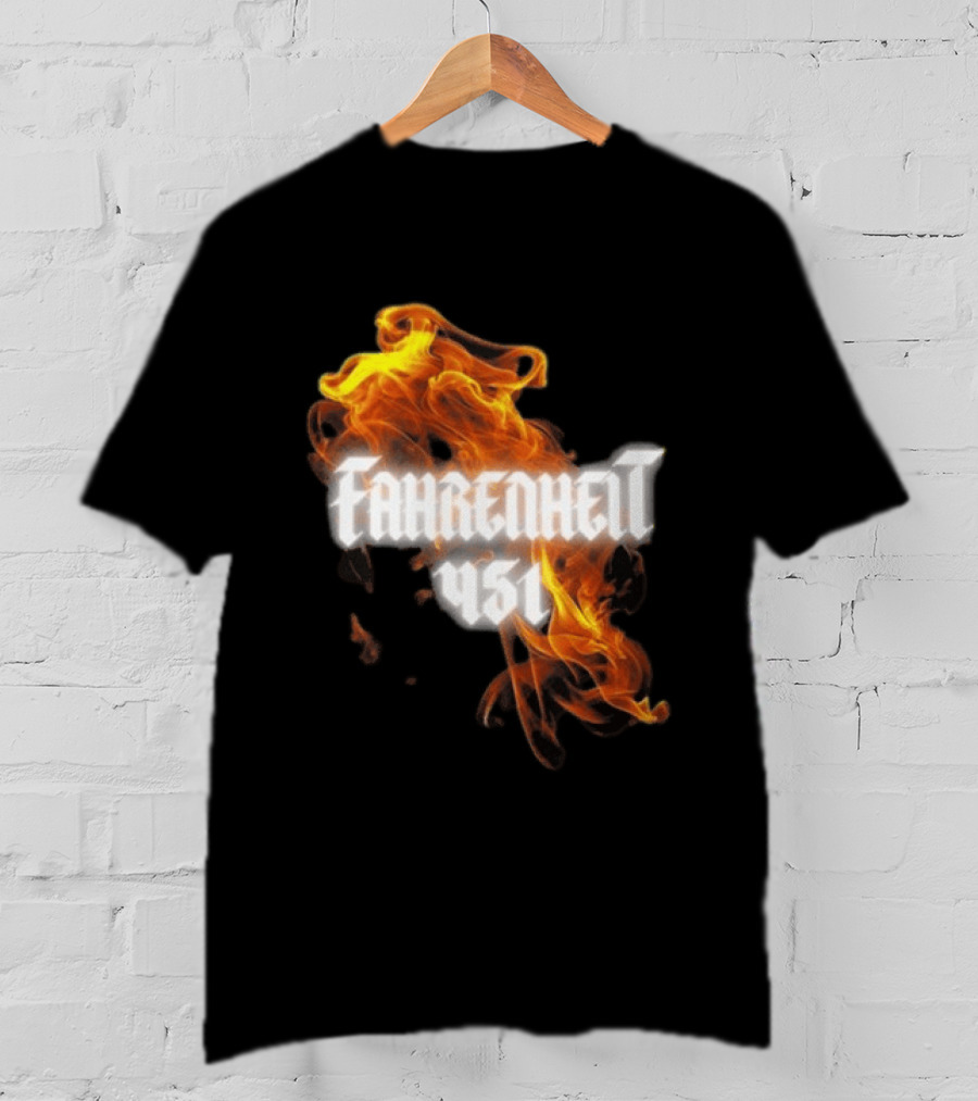 Fahrenheit 451 I'm With The Banned Books World Tour 2026 Flames T-Shirt
