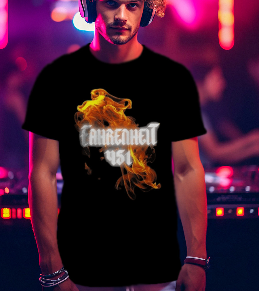 Fahrenheit 451 I'm With The Banned Books World Tour 2026 Flames T-Shirt