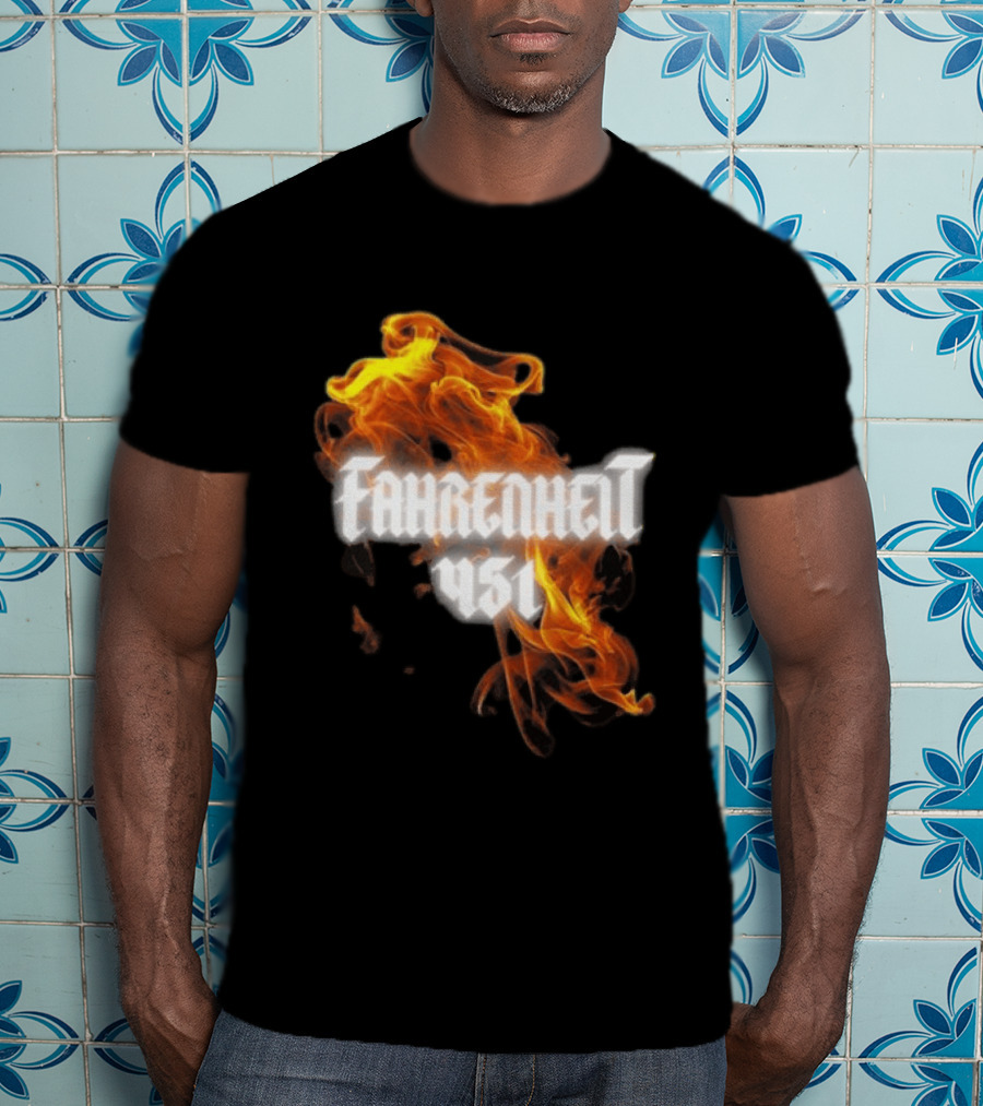 Fahrenheit 451 I'm With The Banned Books World Tour 2026 Flames T-Shirt