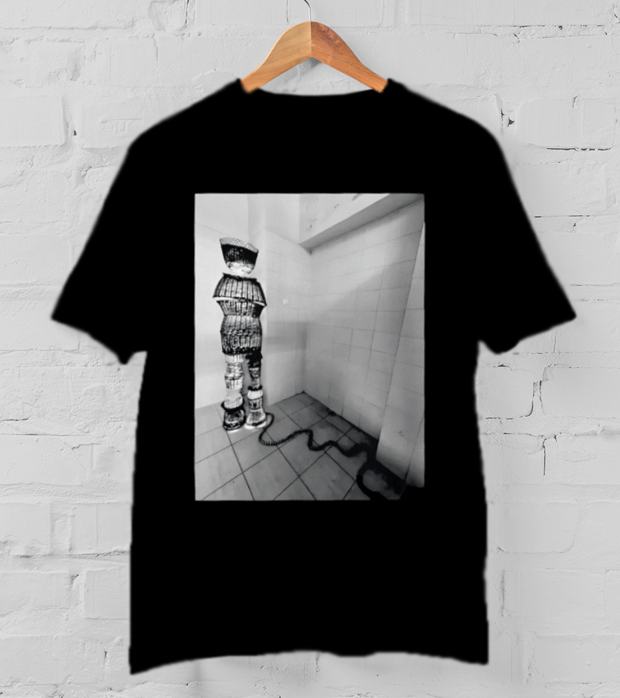 Calgary AeroMexico Airlines Winter Wonderland Robotic Figure In Monochrome Tile Room T-Shirt