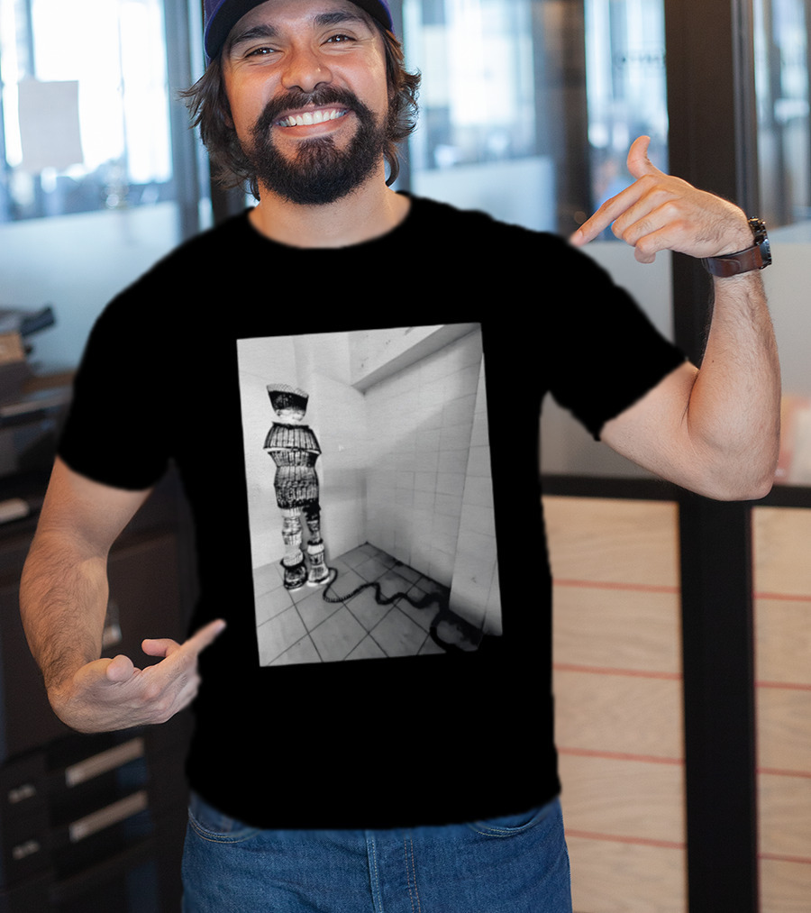 Calgary AeroMexico Airlines Winter Wonderland Robotic Figure In Monochrome Tile Room T-Shirt