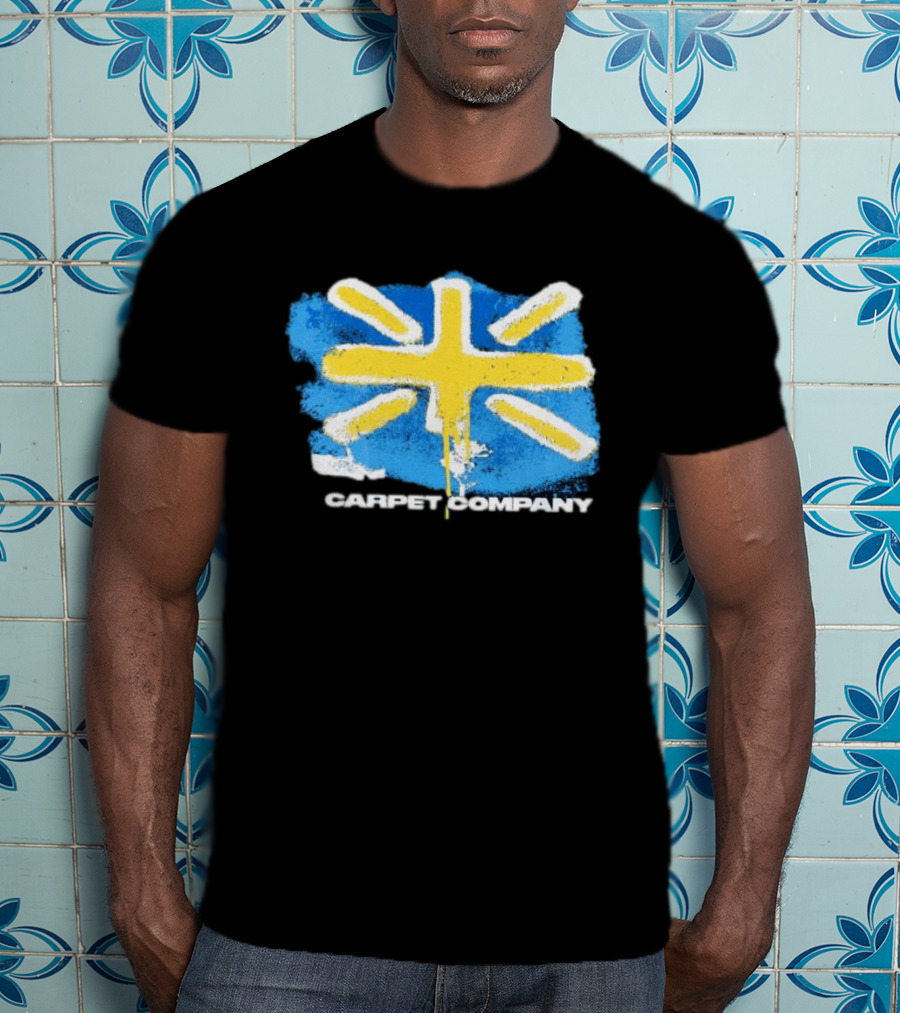 Carpet Company Union Jack Blue Yellow Cross T-Shirt