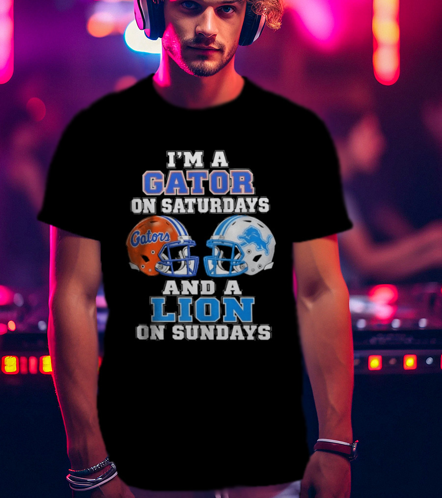 Gator Saturdays Lion Sundays Sports Fan Gear T-Shirt