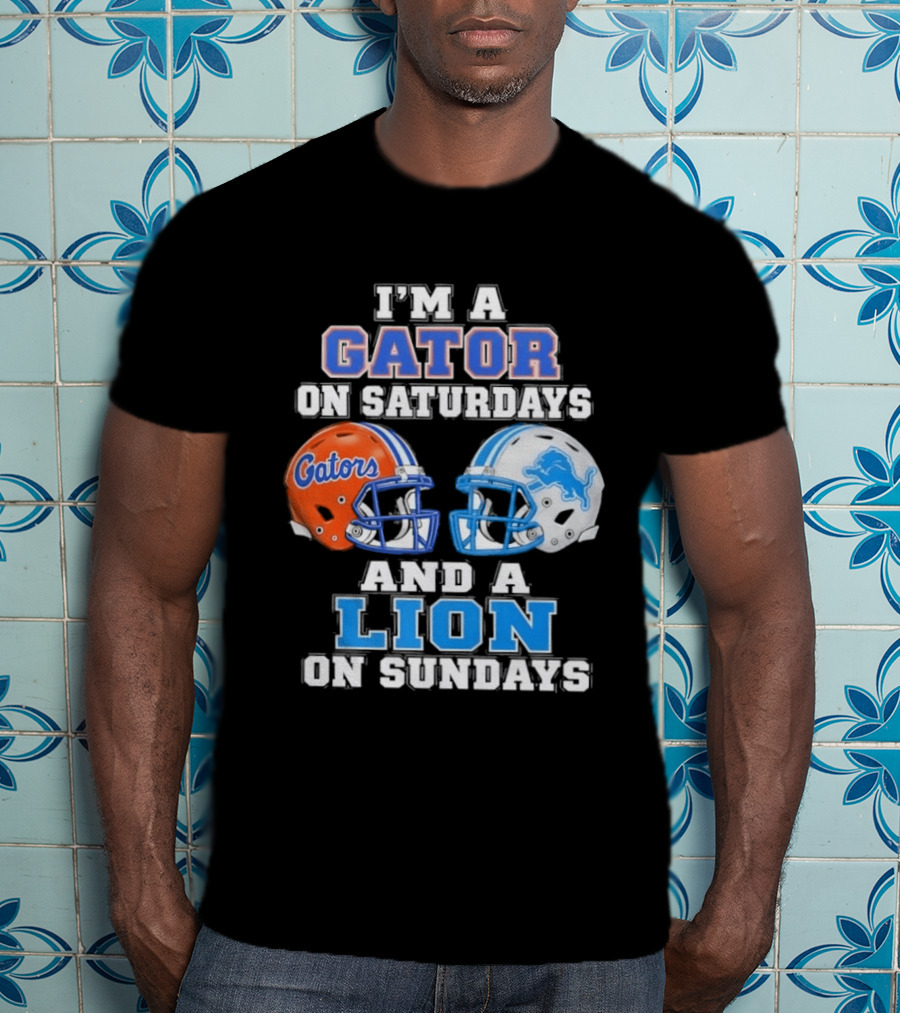 Gator Saturdays Lion Sundays Sports Fan Gear T-Shirt