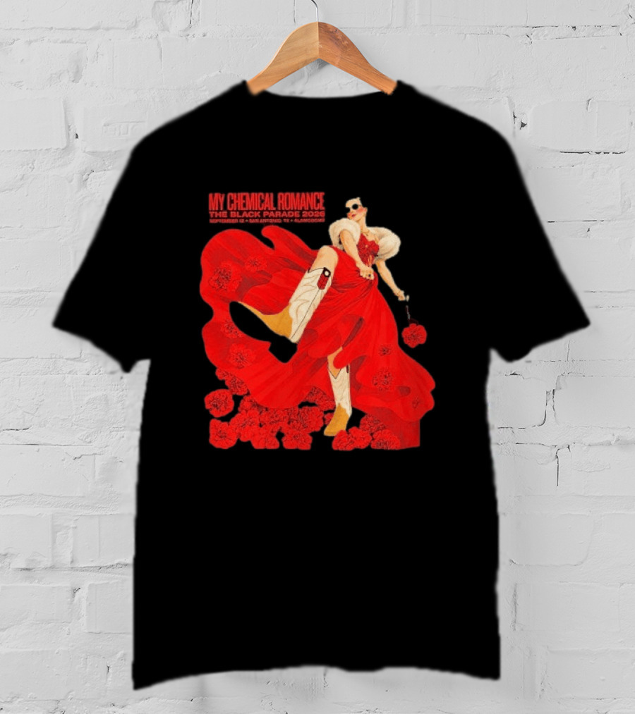 My Chemical Romance The Black Parade 2026 San Antonio September 12 Aladome Flower Dress Cowboy Boots T-Shirt