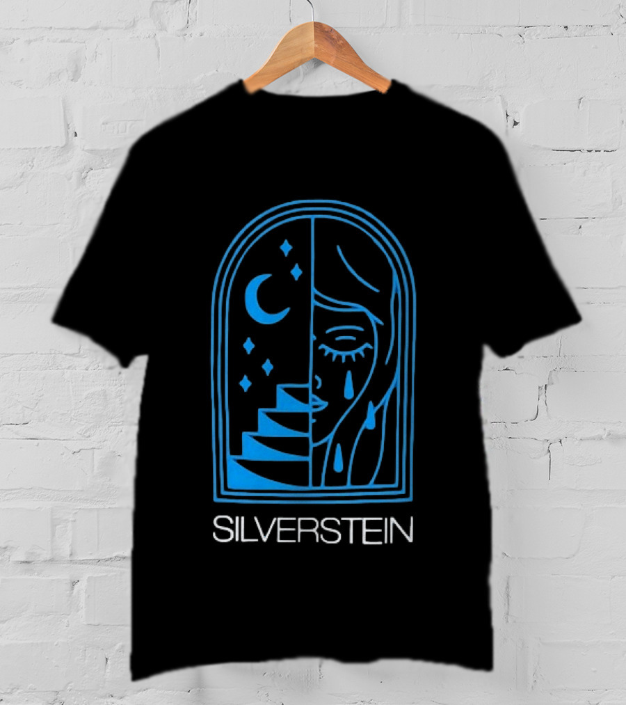 Silverstein Moon Crying Face Stairs Crescent Window T-Shirt
