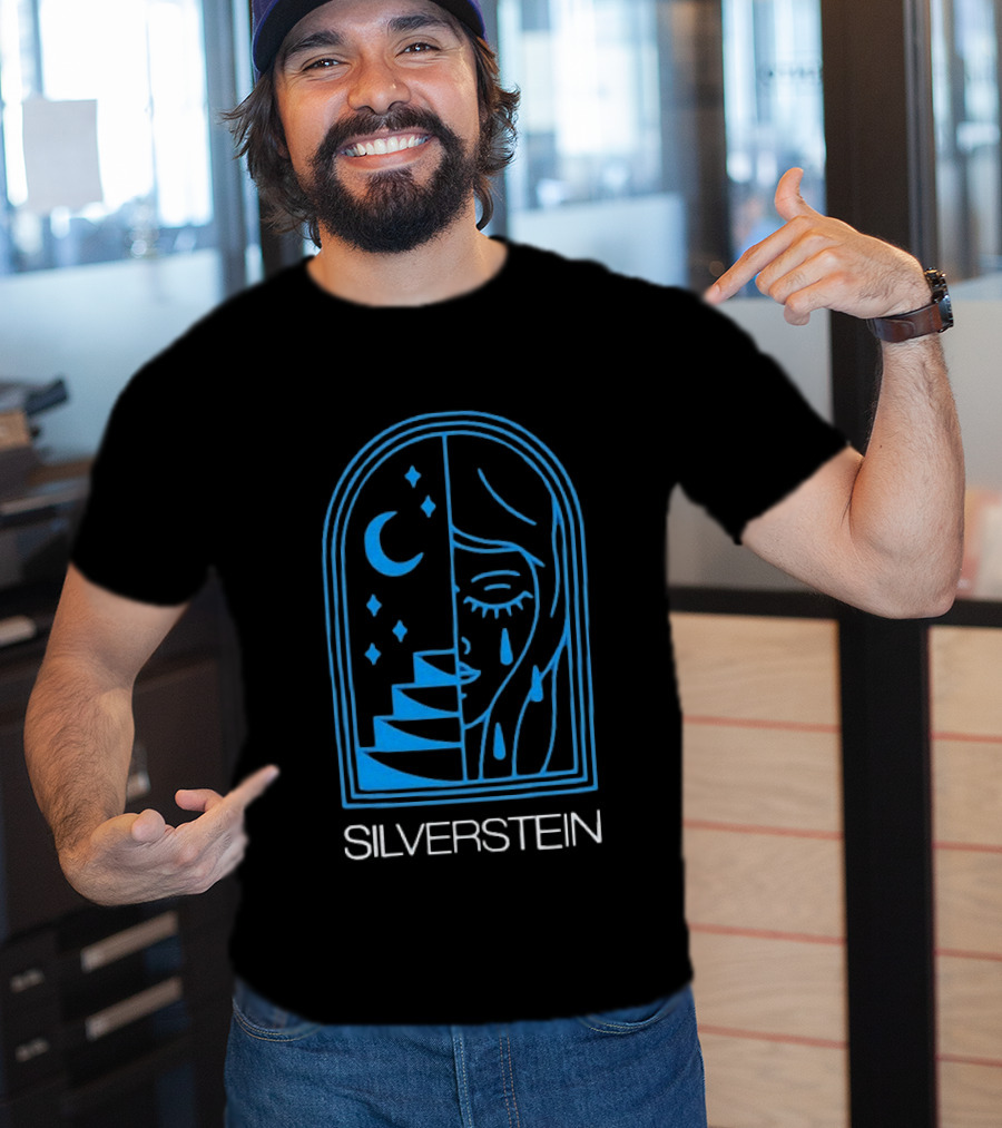 Silverstein Moon Crying Face Stairs Crescent Window T-Shirt
