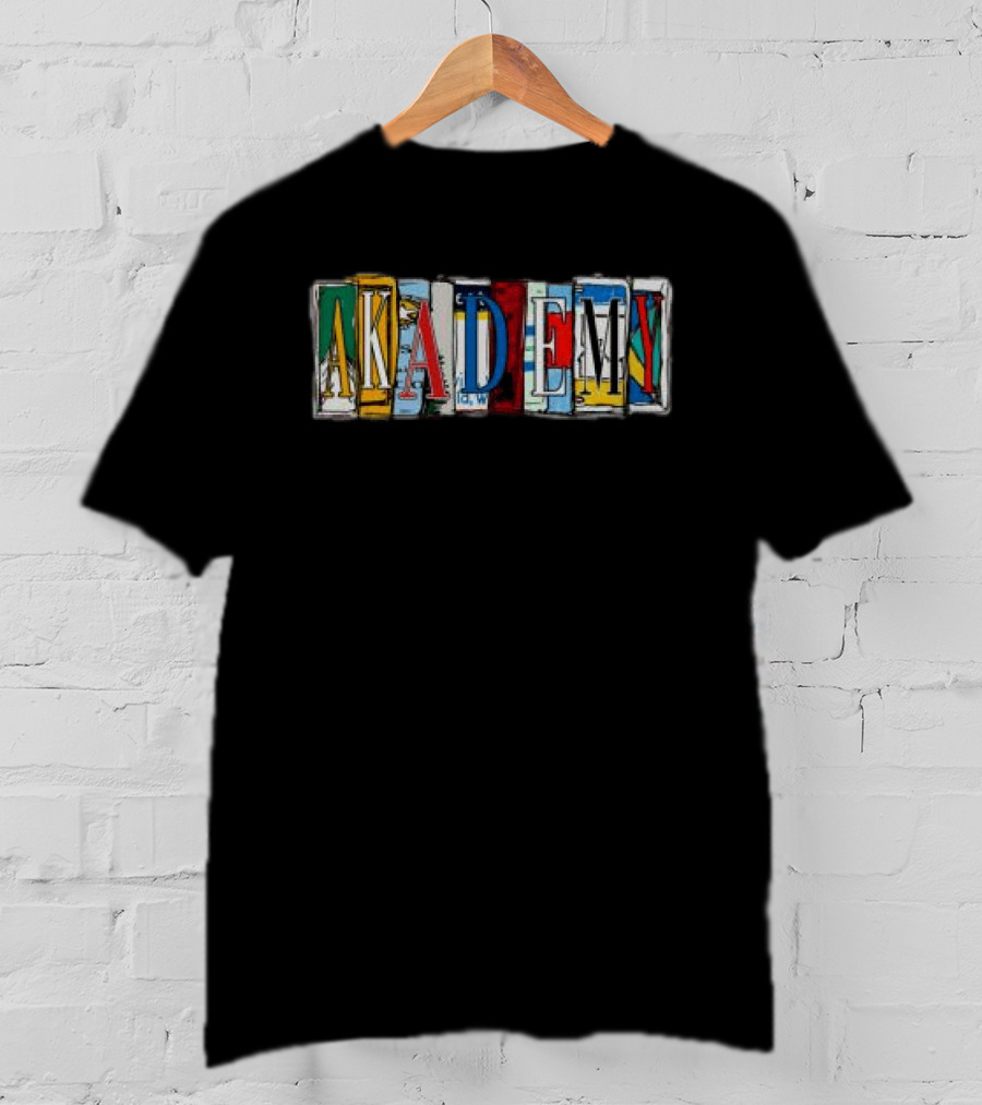 The Akademy Store License Plate Art Alphabet Letters T-Shirt