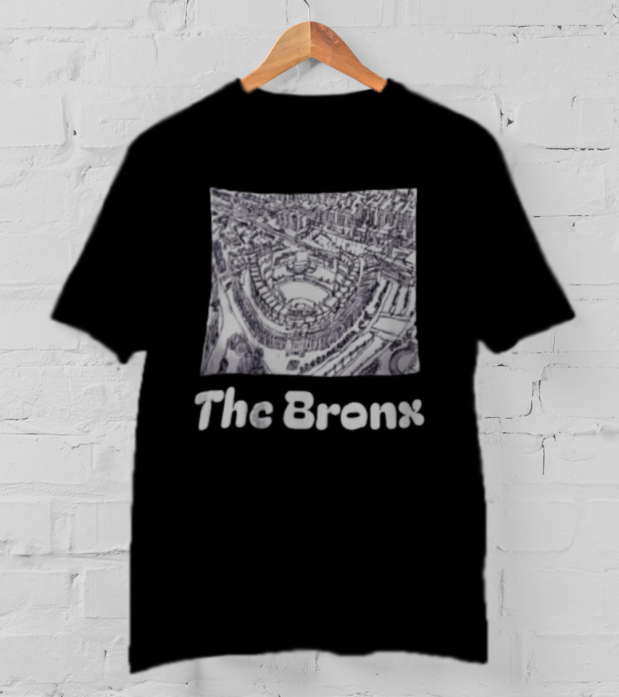 Bronx Yankee Stadium Detailed Sketch Arial View T-Shirt