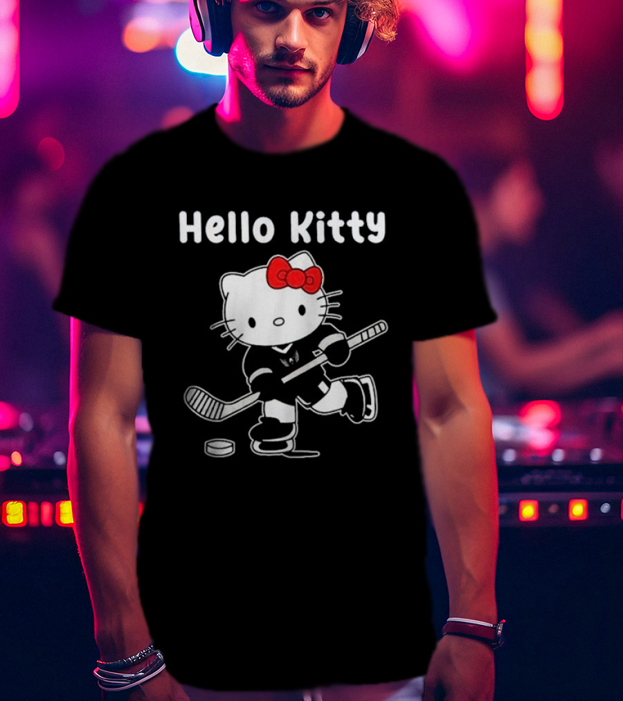 Hello Kitty Washington Capitals Hockey Team Collaboration T-Shirt