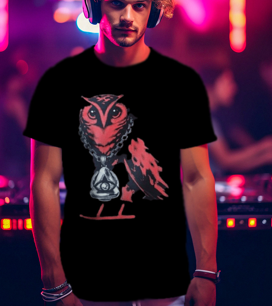 Yeat Store Love Lyfe Ovo Tour Owl With Eye Pendant T-Shirt