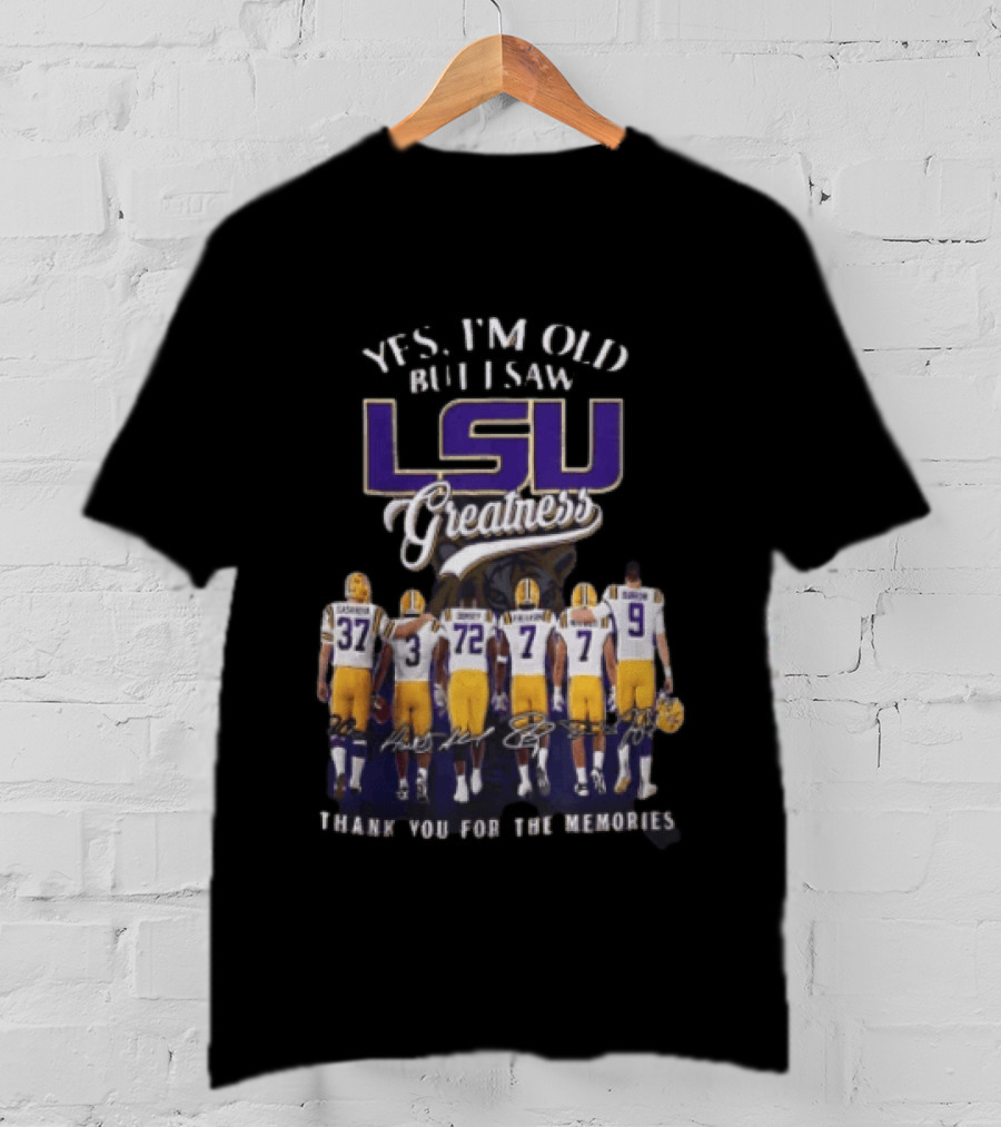 LSU Greatness Thank You For The Memories Football Legends Reunion T-Shirt