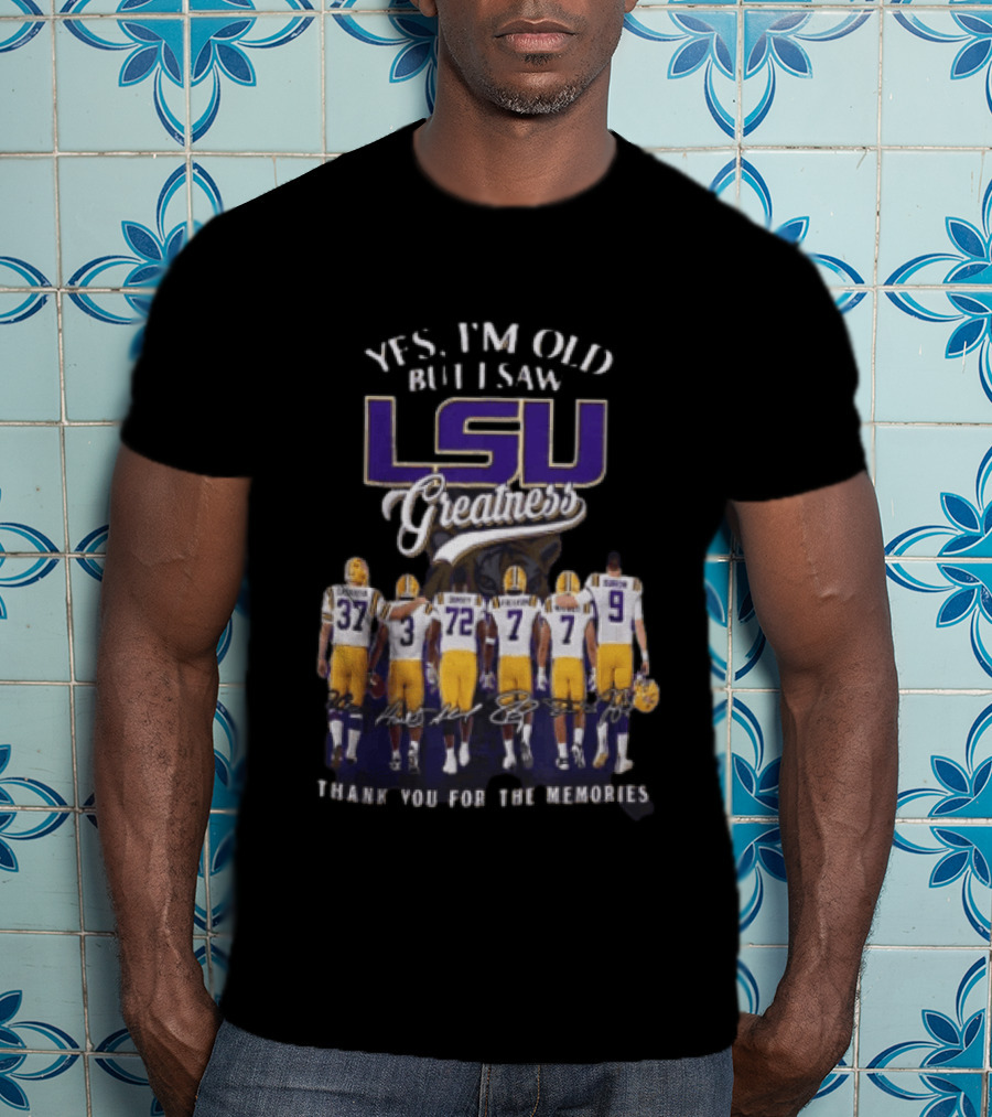 LSU Greatness Thank You For The Memories Football Legends Reunion T-Shirt