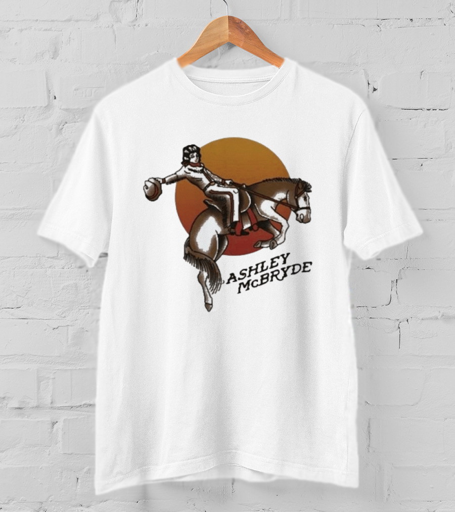 Ashley McBryde Bucking Cowgirl Vintage Sunset Rider T-Shirt