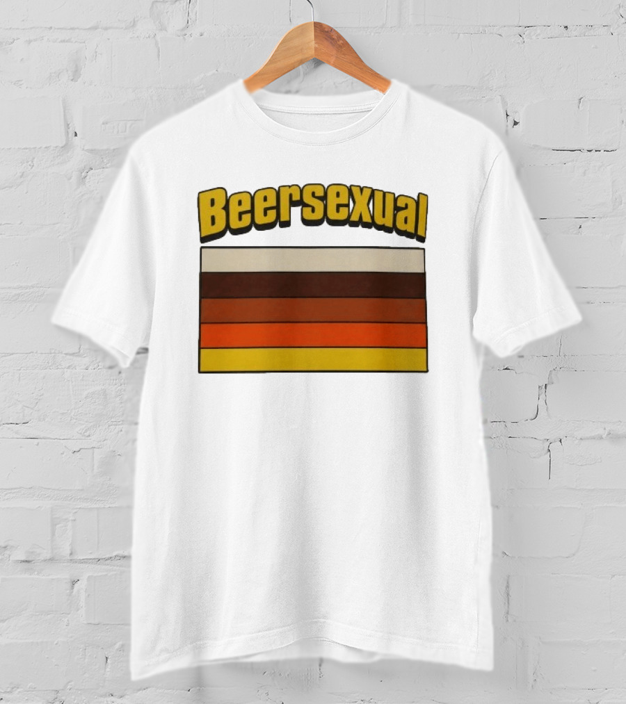 Beersexual Striped Flag With Bold Earth Tones T-Shirt