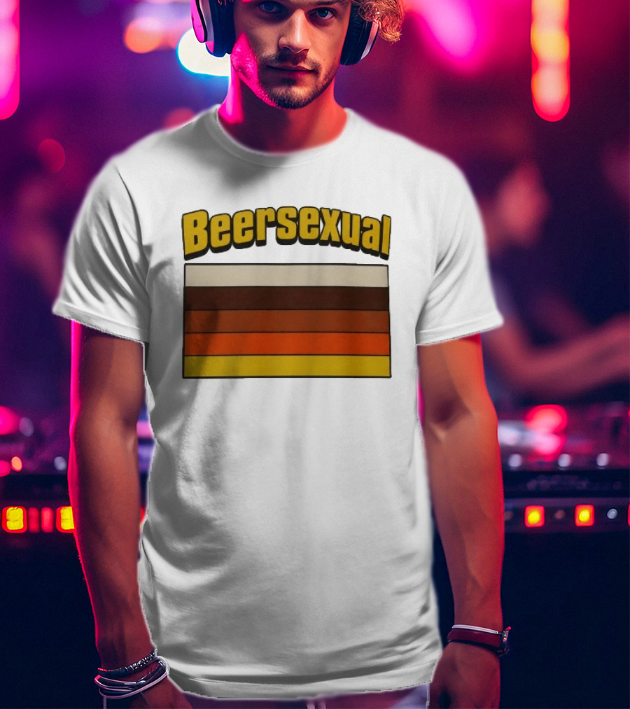 Beersexual Striped Flag With Bold Earth Tones T-Shirt