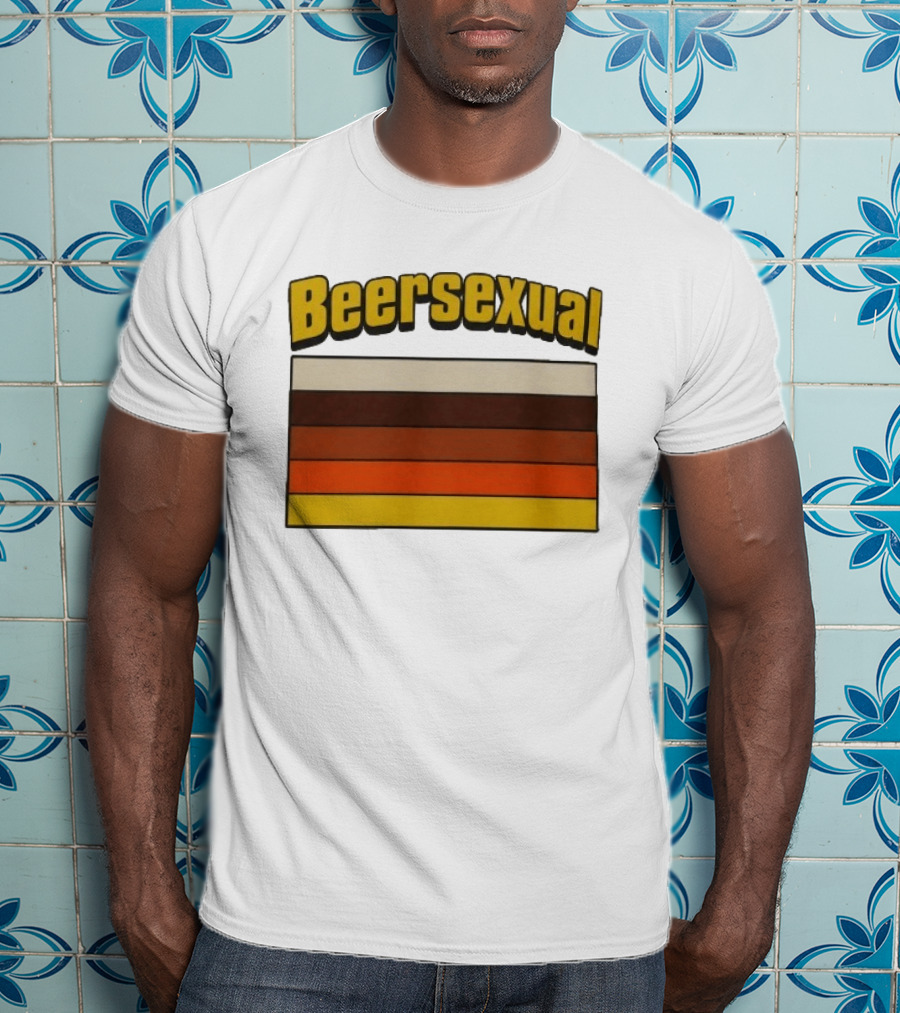 Beersexual Striped Flag With Bold Earth Tones T-Shirt