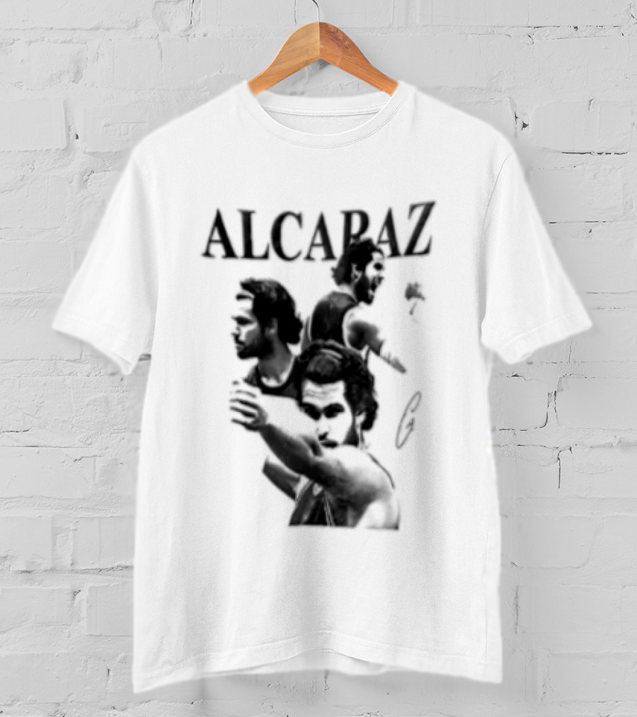 Alcaraz Tennis Player Silhouette US Open Champion T-Shirt