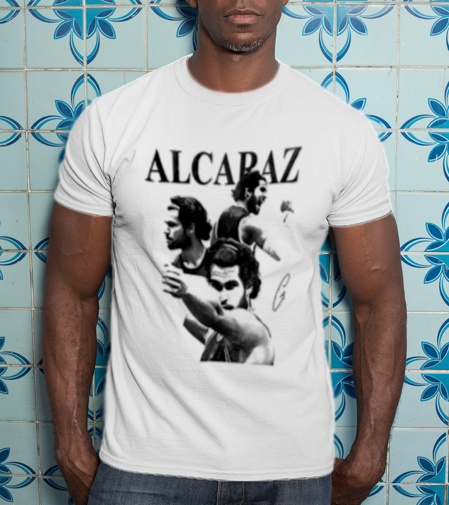 Alcaraz Tennis Player Silhouette US Open Champion T-Shirt