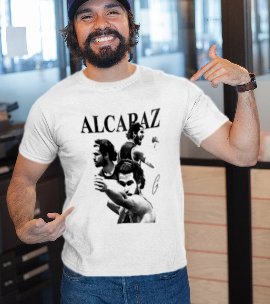 Alcaraz Tennis Player Silhouette US Open Champion T-Shirt