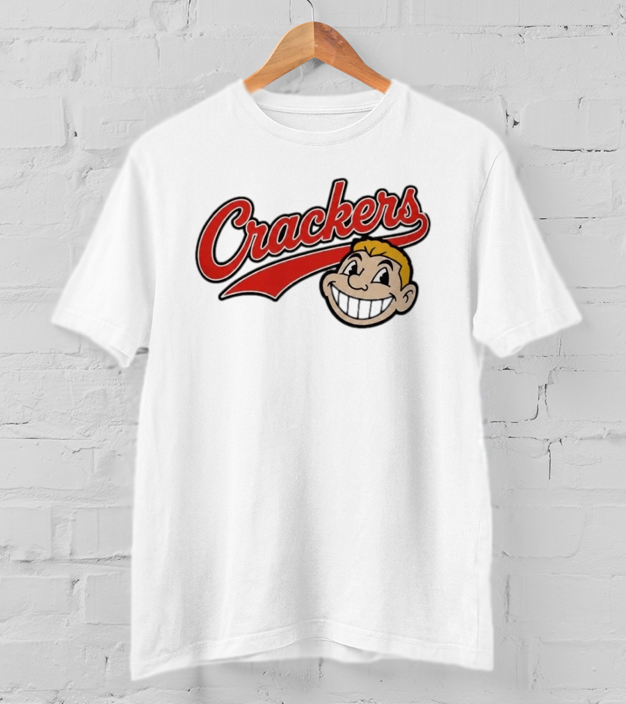 Crackers Logo Vintage Style Cartoon Face T-Shirt