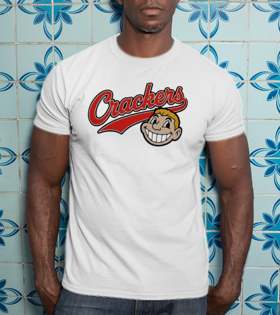 Crackers Logo Vintage Style Cartoon Face T-Shirt