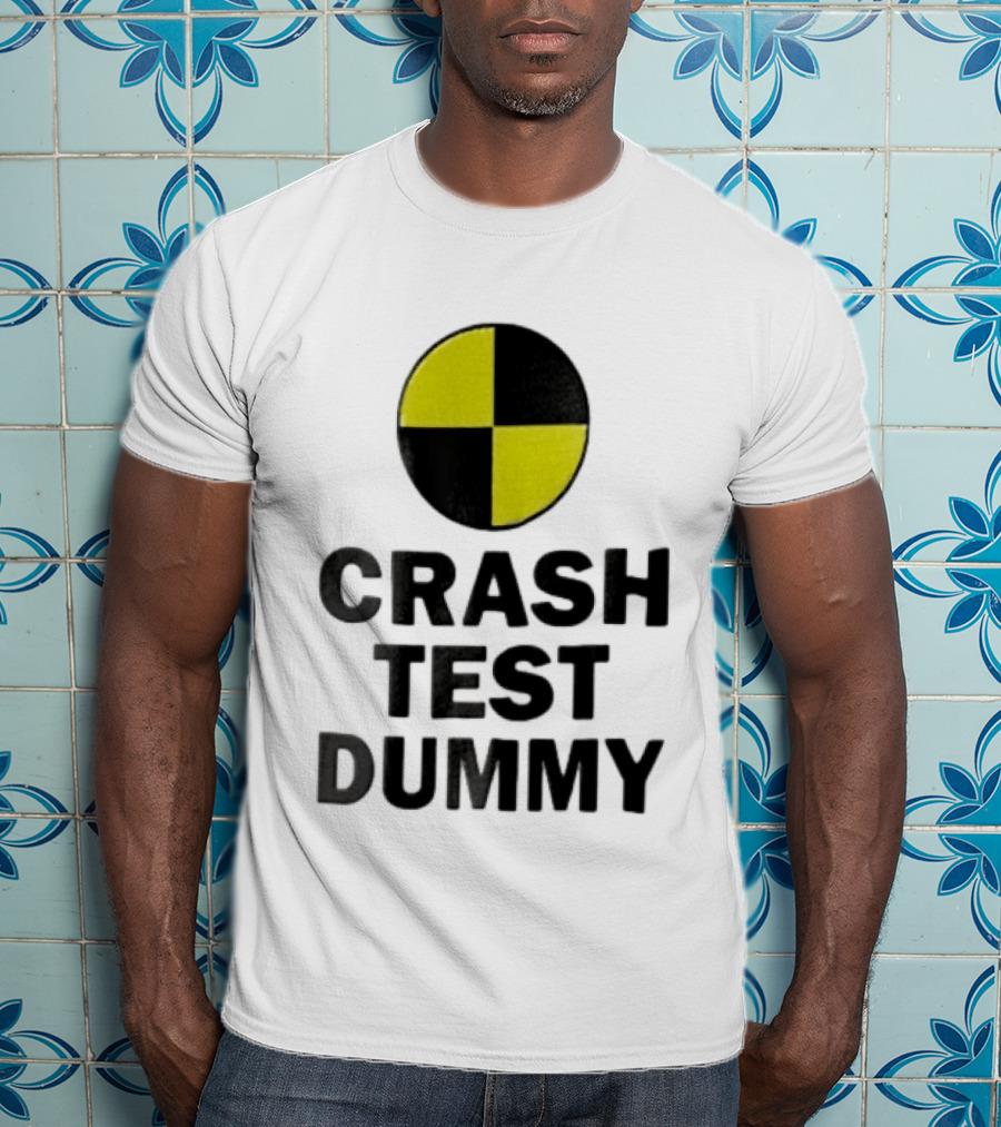 Crash Test Dummy Yellow Black Checkerboard Marker T-Shirt