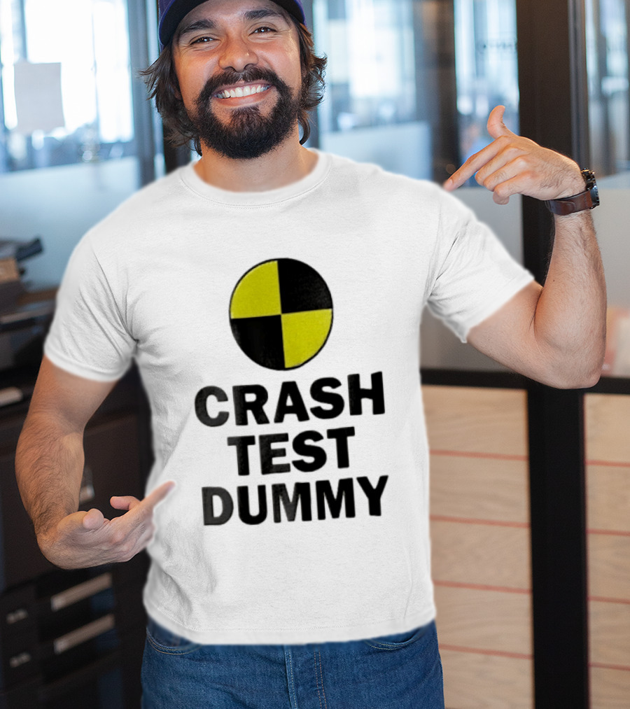 Crash Test Dummy Yellow Black Checkerboard Marker T-Shirt