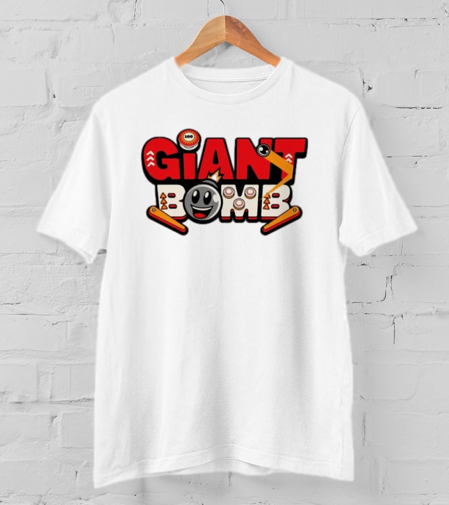 Giant Bomb Pinball Arcade Game Logo Retro Style Hat T-Shirt