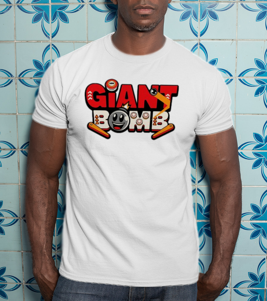 Giant Bomb Pinball Arcade Game Logo Retro Style Hat T-Shirt