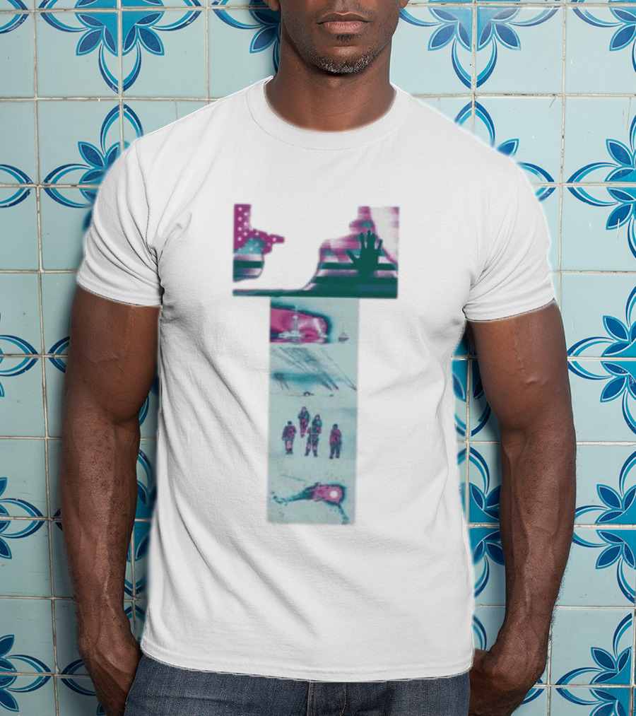 Hydeforce Taxpayer White Patriotic Exploration Flag And Arctic Adventure Scene T-Shirt