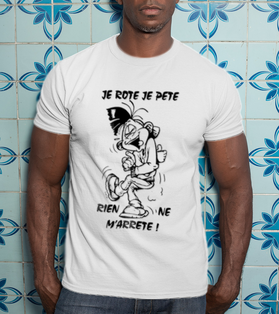 Je Rote Je Pete Rien Ne M'arrête Cartoon Caricature Dancing T-Shirt