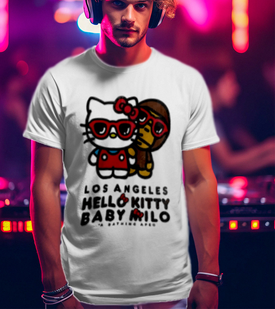 Los Angeles Hello Kitty Baby Milo A Bathing Ape Collaboration T-Shirt
