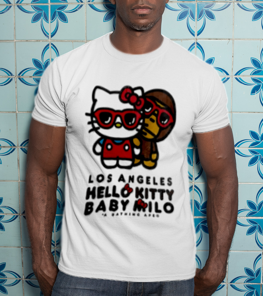 Los Angeles Hello Kitty Baby Milo A Bathing Ape Collaboration T-Shirt