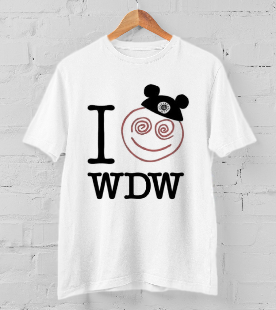 I Love WDW Smiley Face With Mouse Ears Lostbrostradingco T-Shirt