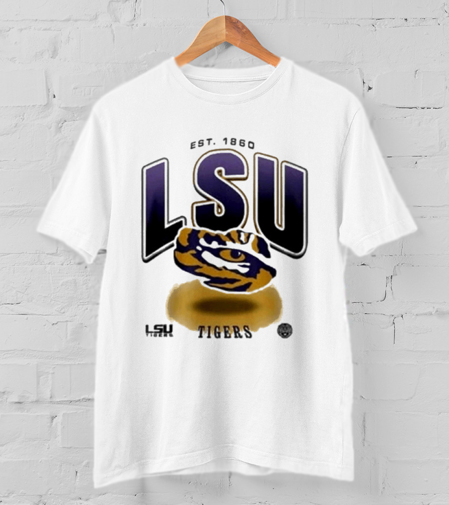 LSU Tigers Est. 1860 Bold Letter Tiger T-Shirt
