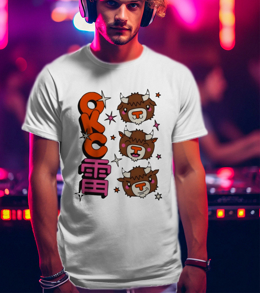 OKC Thunder Kawaii Bison Buffalo NBA Japan T-Shirt