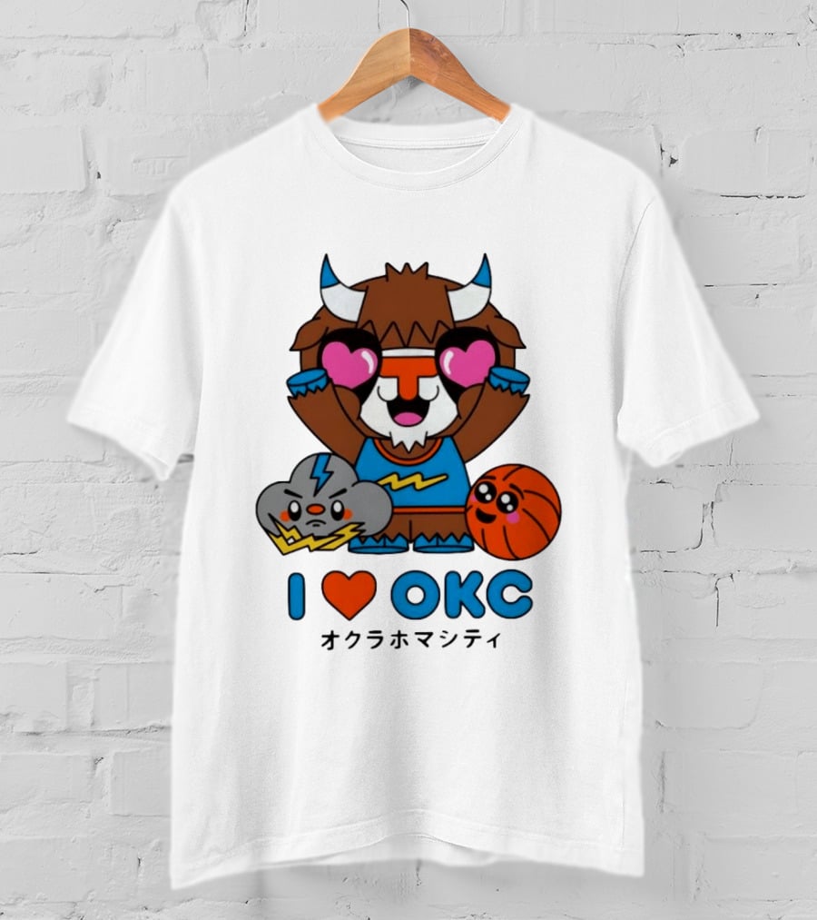 Oklahoma City Thunder Love OKC Basketball Thunderbolt T-Shirt