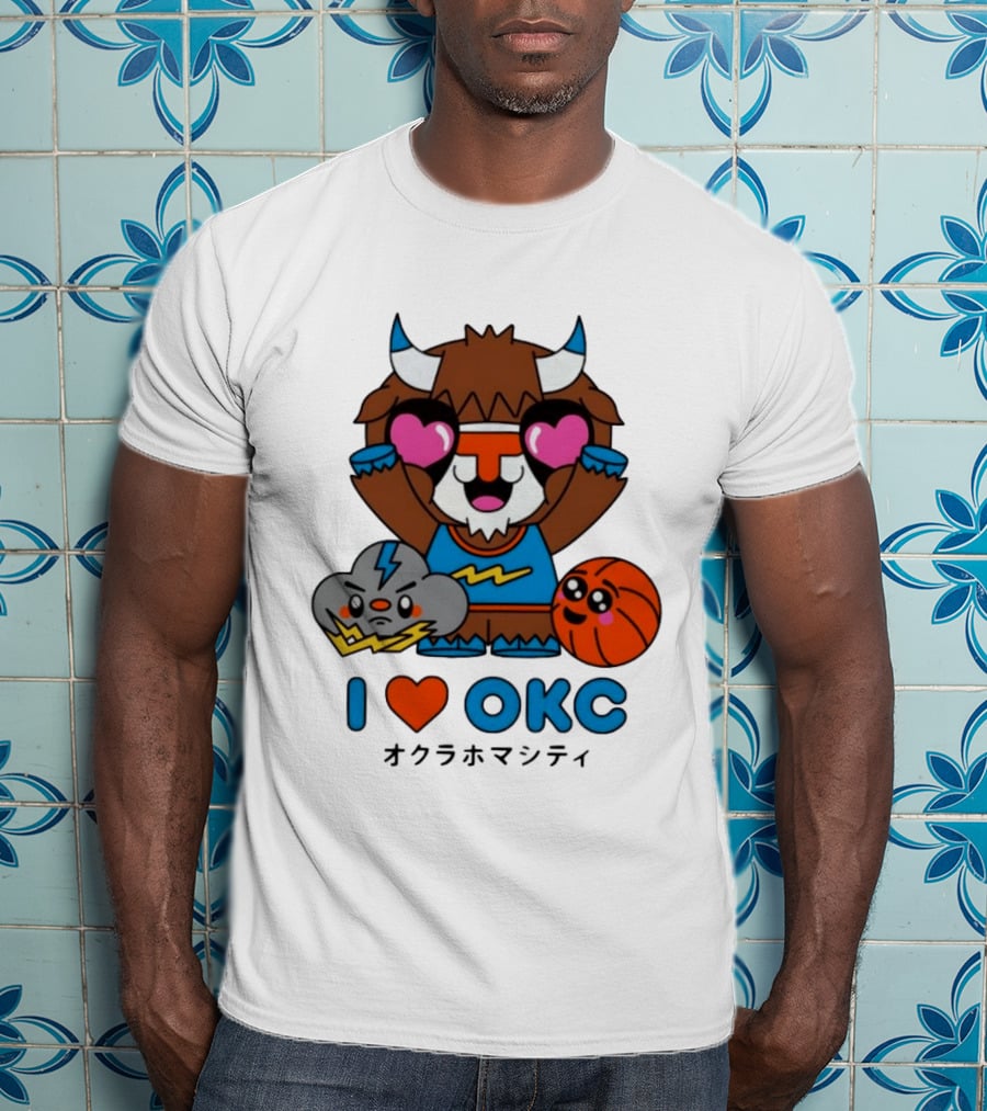 Oklahoma City Thunder Love OKC Basketball Thunderbolt T-Shirt