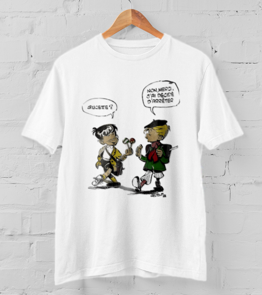 Sucette Non Merci Jai Decide Darreter Gotlib Cartoon French Schoolboys T-Shirt
